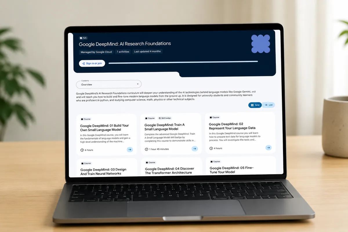 The AI Research Foundations courses on Google Skills